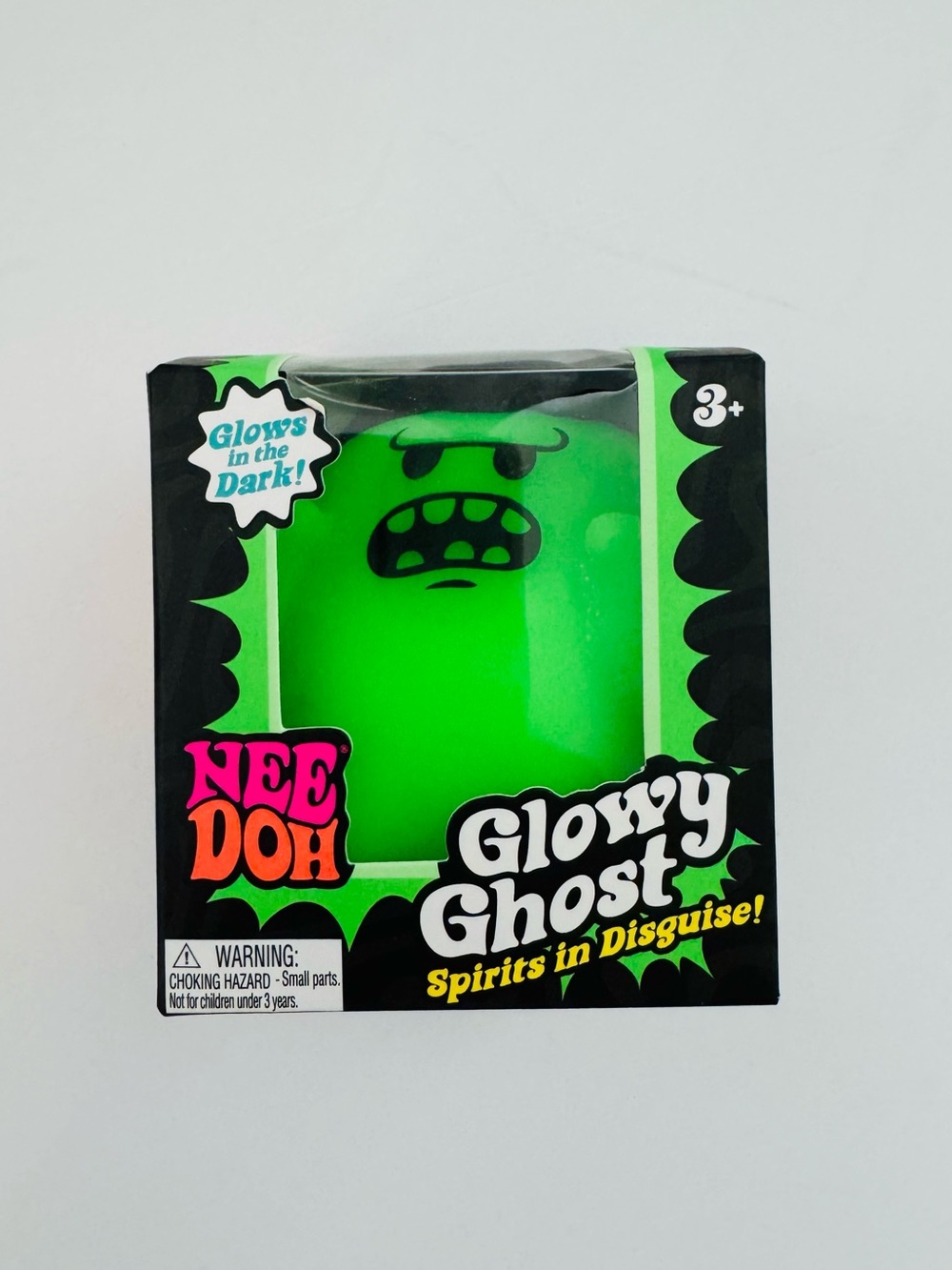 Needoh Glowy Ghost Halloween Squishy Fidget Glow in the Dark Sensory Toy New